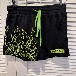 Kill Crew Black and Green Women's Shorts